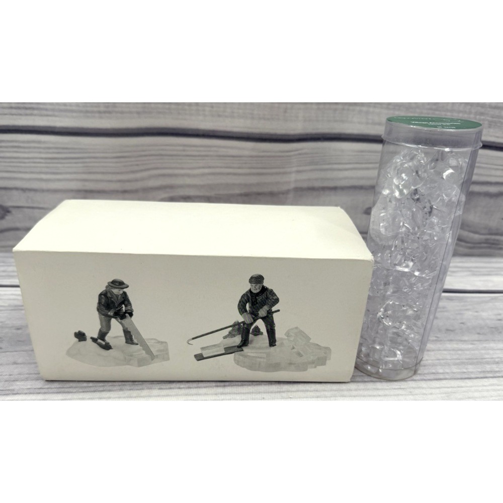 DEPT 56 HERITAGE VILLAGE COLLECTION BLUE STAR ICE HARVESTERS‎ AND CLEAR ICE
